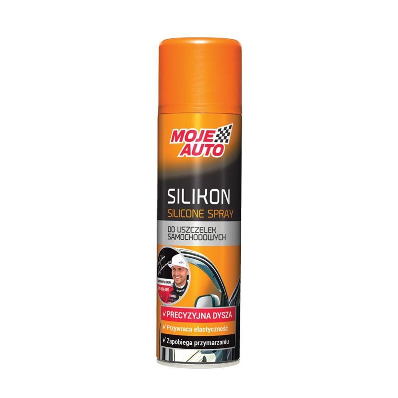 Spray cu silicon pentru elemente cauciuc si chedere, Moje Auto, 200 ml