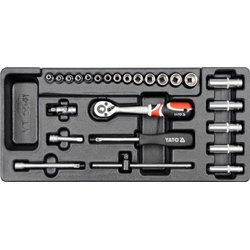 Insert pentru sertar set de unelte 1/4, 25 bucăți YT5541