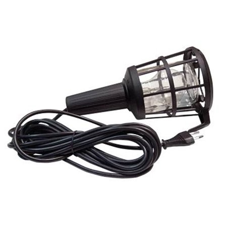 Lampa lucru 220V cu bec, cablu 5m, grilaj plastic, Tracon STL-04
