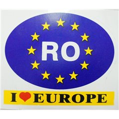 Autocolant RO I love Europe