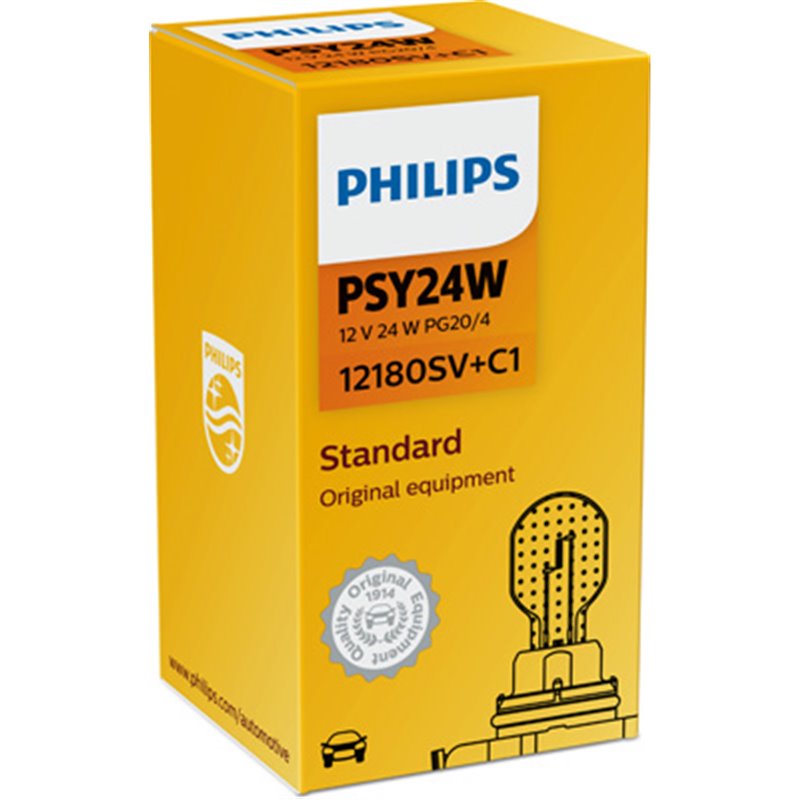 Bec PSY24W 12V/24W Capac Pg20/4 Silvervision (Argintiu, Emite Lumina Portocalie) Philips