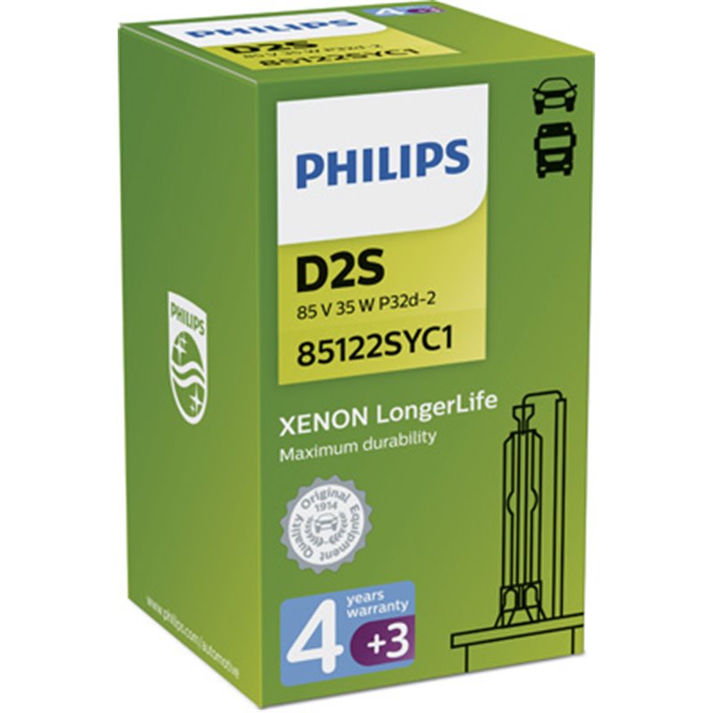 Bec D2S Philips Philips Longer Life Light Color 4300k Pk32d-2  4 Ani Garantie Ambalaj Carton