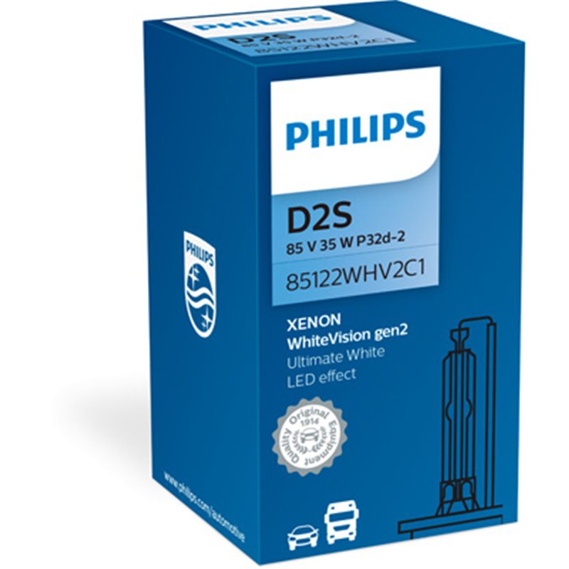 Bec D2S Whitevision Gen2 +120% De Culoare Luminoasa 5000k P32D-2 De Baza Ultra Alb Efect De Lumina Alba Ambalare Cutie De Carton
