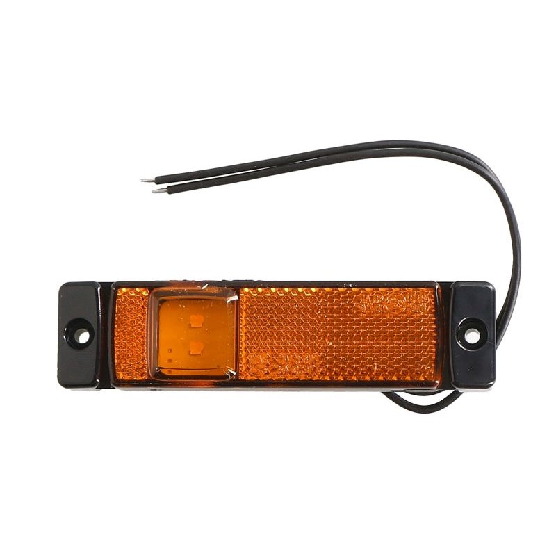 WAS Lampa de Gabarit,, dreptunghiular, cu LED-uri, portocaliu cu reflector 12V/24V