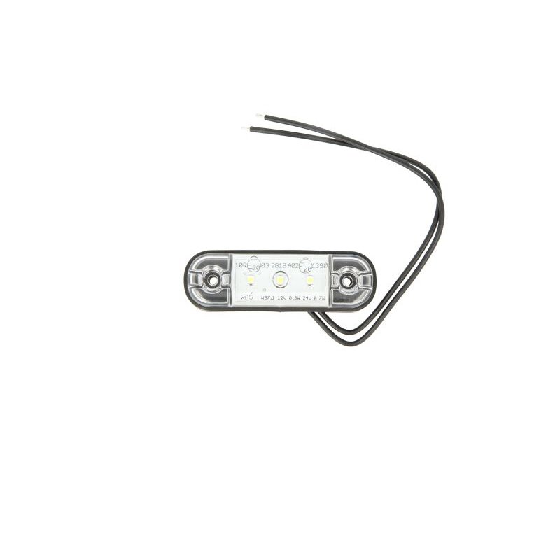 Lampa de Gabarit Stanga/Dreapta Forma: Dreptunghiular, Alb, LED, Inaltime: 24,2mm latime: 83,8mm Adancime: 10,4mm, cablu 230, 12