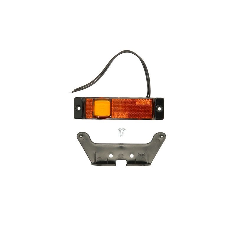 Lampa de Gabarit Stanga/Dreapta Portocaliu, LED, Inaltime: 32mm latime: 130mm Adancime: 12,5mm, cablu 210, 12/24V (SLIM)