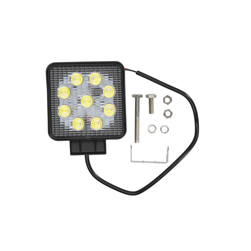 Lampa de lucru (LED, 12/24/30V, 27W, 1800lm, numar elemente LED: 9, lungime: 128mm, inaltime: 110mm, adancime: 55mm, lumina disp