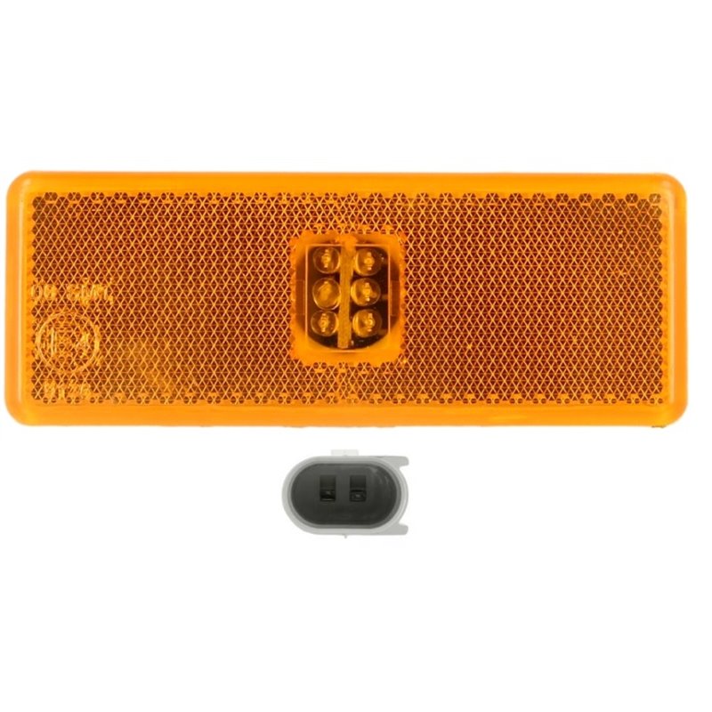 Lampa de gabarit St/Dr, portocaliu, LED, inaltime 45mm latime 120mm, in relief, 24V compat.: MERCEDES ACTROS, ACTROS MP2 / MP3, 