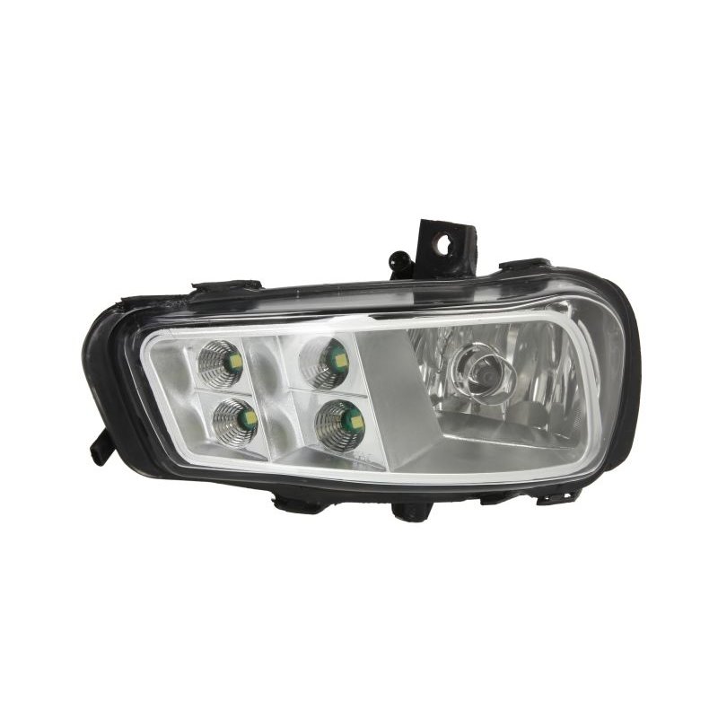 Proiector ceata stanga (H11/LED, cu iluminare curba) 24V, compatibil: MERCEDES ACTROS MP4 / MP5 07.11-