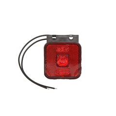 Lampa de Gabarit, SW, dreptunghiular, cu LED-uri, rosu cu MAN 12V/24V balama