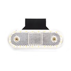 Lampa de Gabarit Stanga/Dreapta Forma: oval, Alb, LED, Inaltime: 40mm latime: 114mm Adancime: 25mm, cablu 220, 12/24V