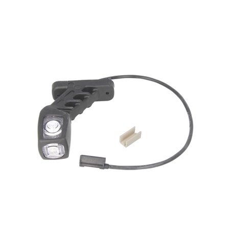 Lampa de Gabarit Stanga Portocaliu/Rosu/Alb, LED, cablu 500, pe brat mediu-lung, 12/24V (conector: CLICK-IN/JAEGER, IP66)