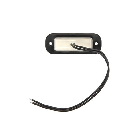 Lampa numar inmatriculare (LED, 12/24V, lungime furtun: 240mm, negru, in relief) 