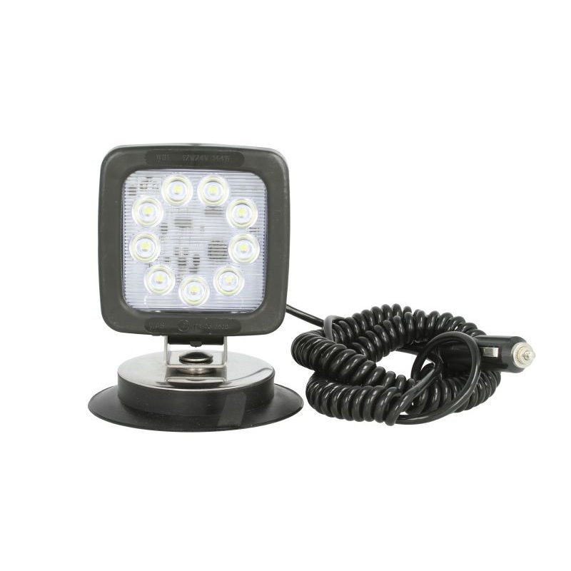 Lampa de lucru (LED, 12/24V, 1300lm, numar elemente LED: 9, lungime: 101mm, inaltime: 105mm, adancime: 77,5mm, cu mufa mai usoar