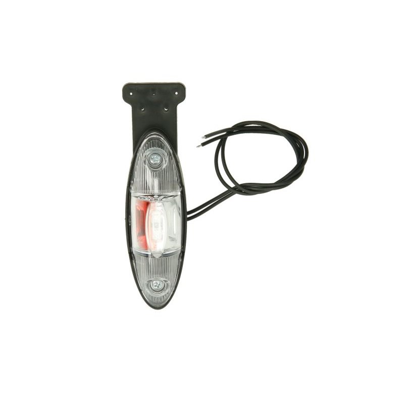 Lampa de Gabarit Dreapta Portocaliu/Rosu/Alb, LED, Inaltime: 120mm latime: 42mm Adancime: 38mm, cablu 350, 12/24V (with straight