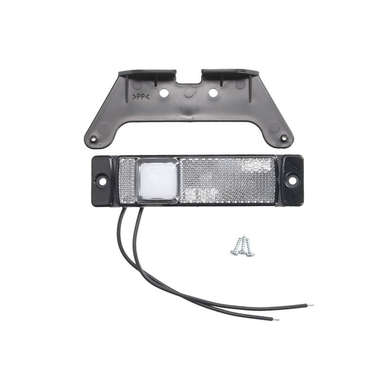 Lampa de Gabarit Stanga/Dreapta Alb, LED, Inaltime: 32mm latime: 130mm Adancime: 12,5mm, cablu 210, 12/24V (Tip: neon, SLIM)