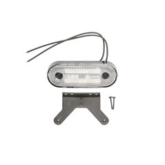 Lampa de Gabarit Stanga/Dreapta Alb, LED, Inaltime: 41mm latime: 115mm Adancime: 20mm, cablu 220, 12/24V