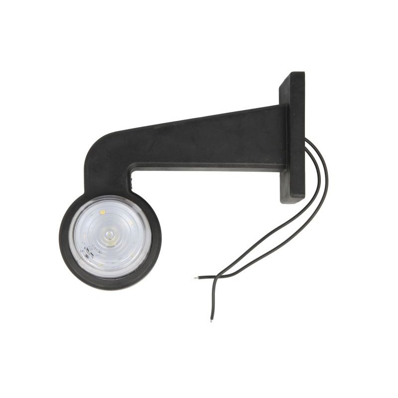 Lampa de Gabarit Stanga Rosu/Alb LED on long arm 12/24V (Alb Dispersor)