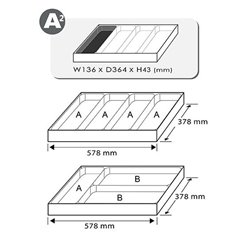 Set de Scule 1/4, 23 buc., dimensiune cartus: 136x364 mm - TOPTUL GAAT2302