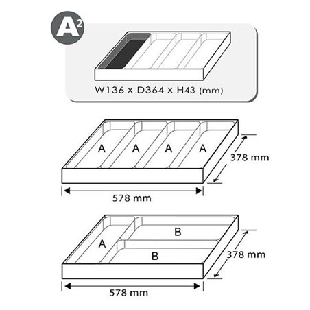 Set de Scule 1/4, 23 buc., dimensiune cartus: 136x364 mm - TOPTUL GAAT2302