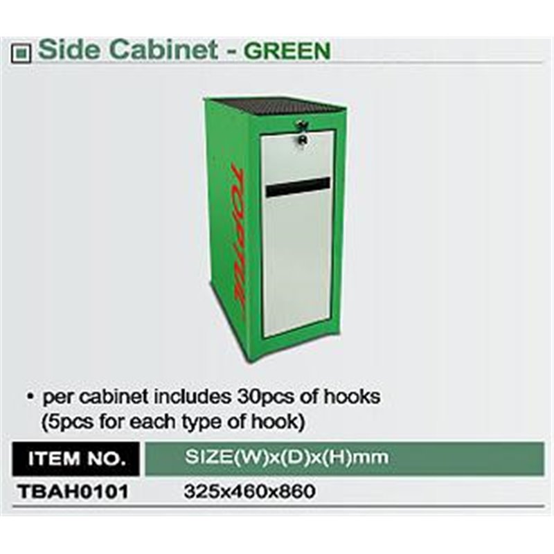 Side Camioane Seria-Line, verde, dimensiuni: 325x460x860mm - TOPTUL TBAH0101