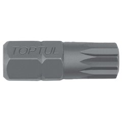 Toptul, bit SPLINE/XZN, marime: M6, scurt, lungime: 30 mm, 12 colturi