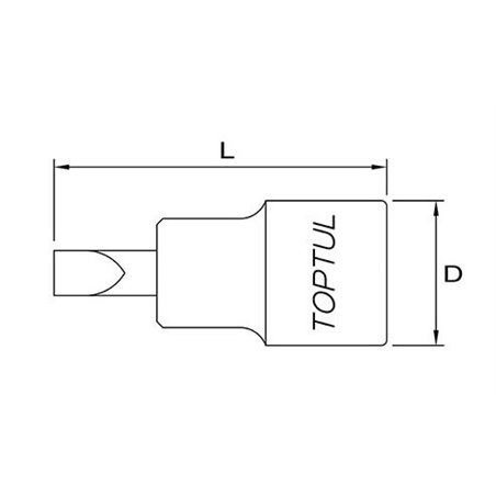 Tubulara: 1/4" plat - 8 mm, lungime 37 mm - TOPTUL BCCA0808