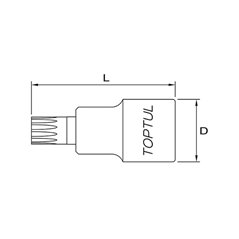 Tubulara: 1/2" SPLINE/XZN, lungime 55 mm - TOPTUL BCHA1606