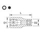 Tubulara: 3/8" E-TORX, lungime 28 mm - TOPTUL BAED1214