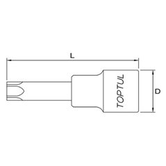 Tubulara: 1/2" TORX Tamper, lungime 140 mm - TOPTUL BCVA1655