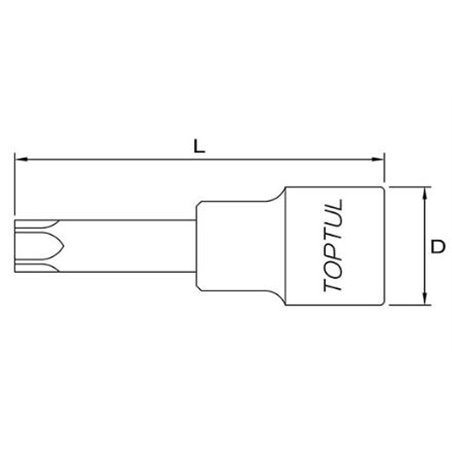 Tubulara: 1/2" TORX, lungime 120 mm - TOPTUL BCGA1640