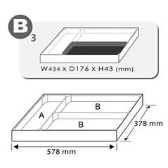 Set de Scule, 8 buc., dimensiune cartus: 434x176 mm