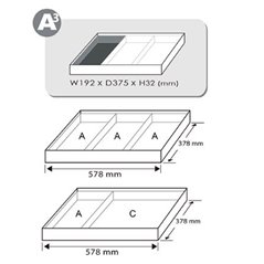 Set de Scule, 10 buc., dimensiune cartus: 192x375 mm - TOPTUL GEA1001