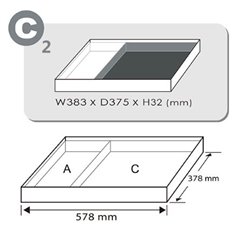 Set de Scule 1/2, 1/4, 3/8, 61 buc., dimensiune cartus: 383x375 mm - TOPTUL GEC6102