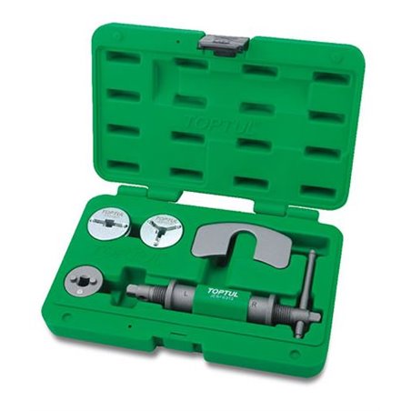 TOPTUL Set retragere piston frana, filet dreapta si stanga, adaptoare cu 2 si 3 pini