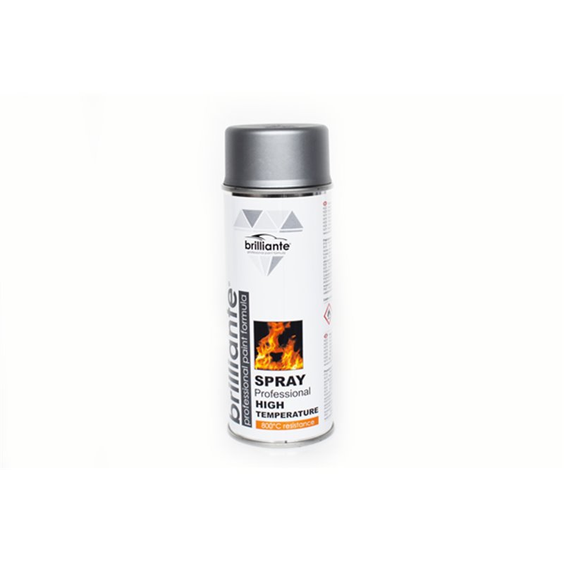 Vopsea Spray Temperaturi Inalte (Argintiu) 400Ml Brilliante